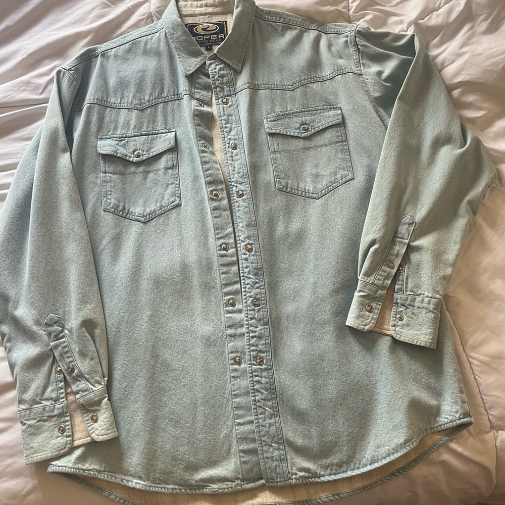 Vintage Roper lined denim shirt